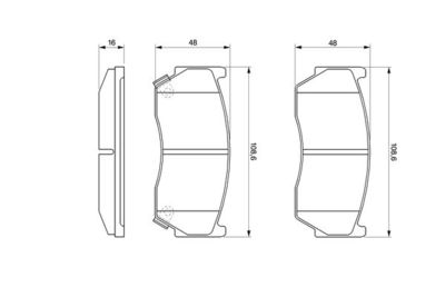 Колодки тормозные дисковые передние BOSCH 0986424369
