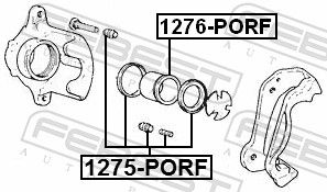 Поршень тормозного суппорта MASTERKIT 77A1493