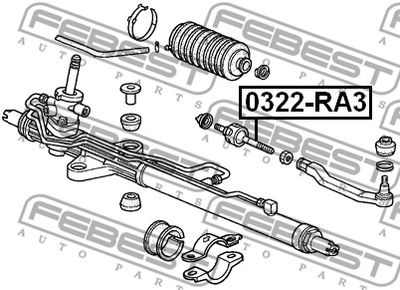 Тяга рулевая FEBEST 0322RA3