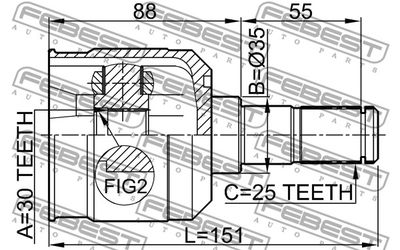 ШРУС внутренний FEBEST 1211MAT15