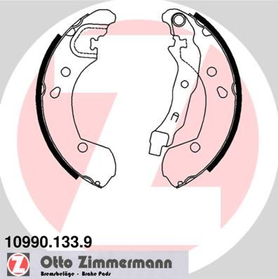 Колодки тормозные барабанные ZIMMERMANN 109901339