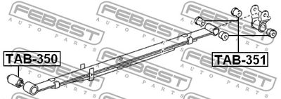 Сайлентблок рессоры задней FEBEST TAB351