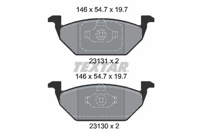 Колодки тормозные дисковые передние TEXTAR 2313001