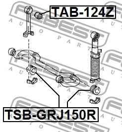 Втулка стабилизатора заднего FEBEST TSBGRJ150R