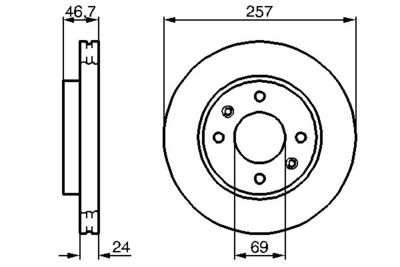 Диск тормозной передний BOSCH 0986479207