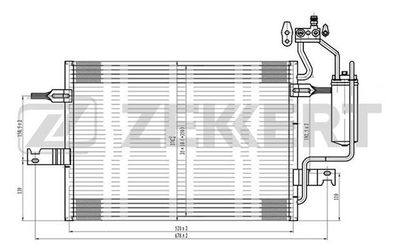 Радиатор кондиционера Zekkert MK3092