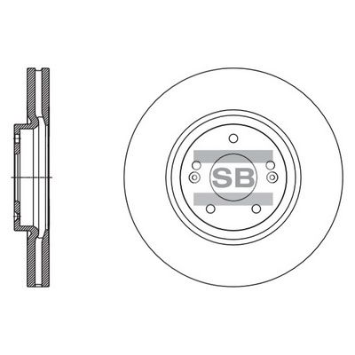 Диск тормозной передний SANGSIN SD1132