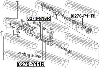 Ремкомплект суппорта заднего FEBEST 0275Y11R