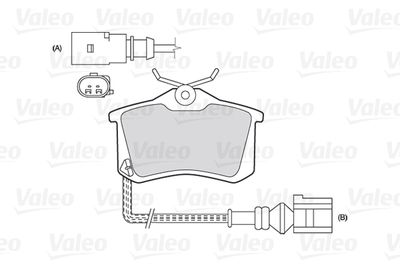 Комплект колодок для дискового тормоза VALEO 301180