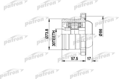 ШРУС внутренний комплект PATRON PCV5002