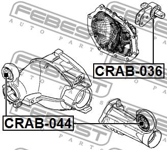 Сайлентблок опоры дифференциала FEBEST CRAB036