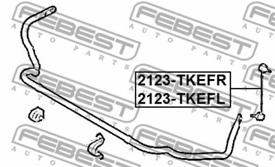 Тяга стабилизатора передняя правая FEBEST 2123TKEFR