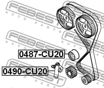 Ролик натяжителя ремня ГРМ FEBEST 0487CU20