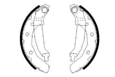 Колодки тормозные барабанные BOSCH 0986487628