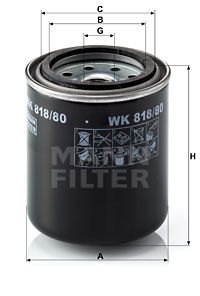 Фильтр топливный MANN-FILTER WK81880