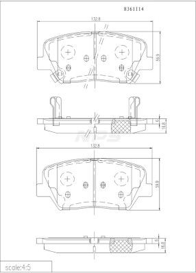 Колодки тормозные дисковые Mando MPH46NS