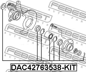 Подшипник передней ступицы FEBEST DAC42763538KIT