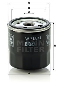Фильтр масляный MANN-FILTER W71241