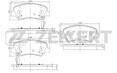 Колодки тормозные дисковые передние Zekkert BS1910