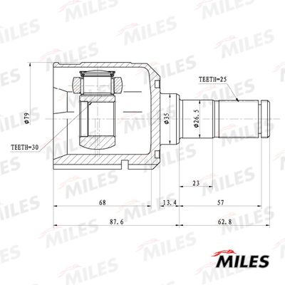 ШРУС внутренний Miles GA10066