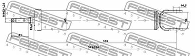 Амортизатор задний FEBEST 12650914R