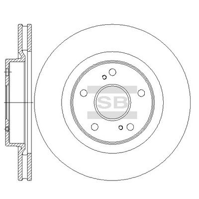 Диск тормозной передний SANGSIN SD4801