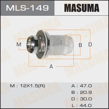Гайка колесная Masuma MLS149