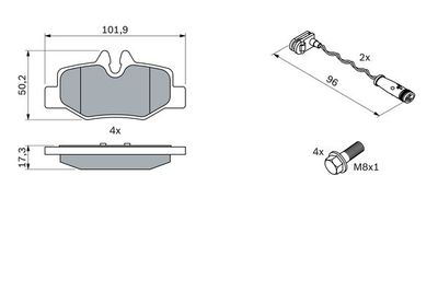 Колодки тормозные дисковые BOSCH 0986494082
