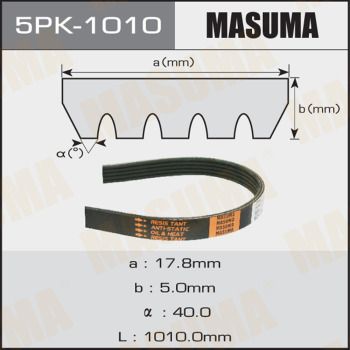 Ремень ручейковый Masuma 5PK1010