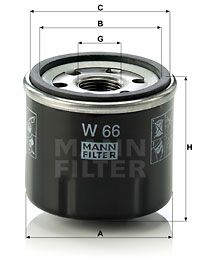 Фильтр масляный MANN-FILTER W66