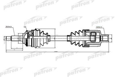 Полуось передняя правая PATRON PDS2923
