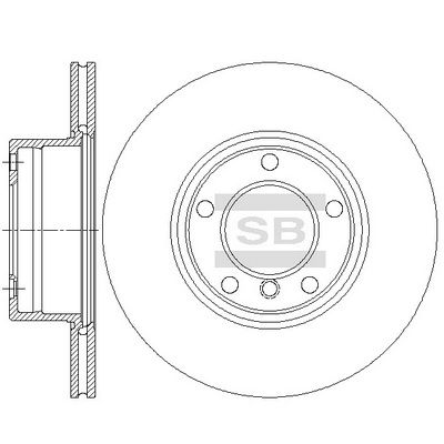 Диск тормозной передний SANGSIN SD5203