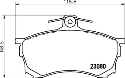 Колодки тормозные дисковые передние Mintex MDB1726