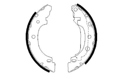 Колодки тормозные барабанные BOSCH 0986487570
