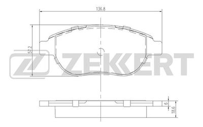 Колодки тормозные дисковые передние Zekkert BS1447