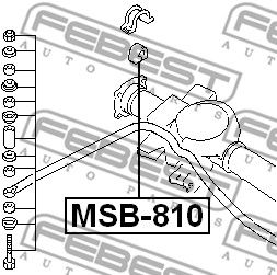 Втулка стабилизатора заднего FEBEST MSB810