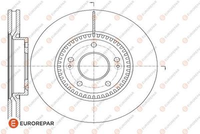 Диск тормозной передний вентилируемый EUROREPAR 1618889980