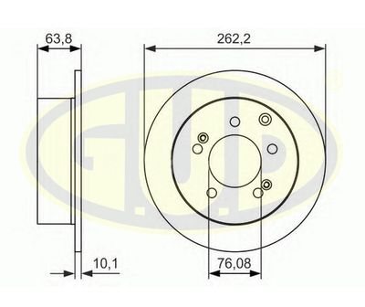 Диск тормозной задний G.U.D GDB110362
