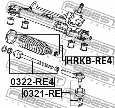 Пыльник рулевой рейки FEBEST HRKBRE4