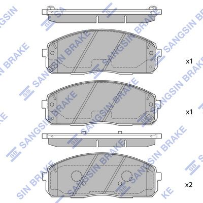 Колодки тормозные дисковые передние SANGSIN SP1174A