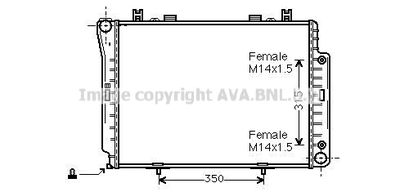 Радиатор системы охлаждения AVA MSA2144