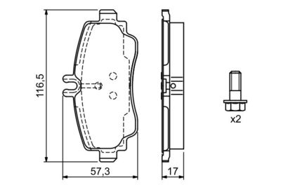 Колодки тормозные дисковые BOSCH 0986424470