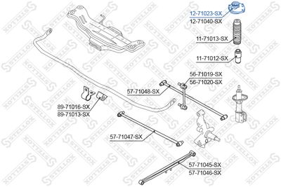 Чашка амортизатора заднего левая STELLOX 1271023SX