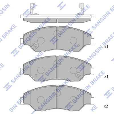 Колодки тормозные дисковые SANGSIN SP1118