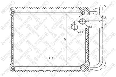 Радиатор отопителя STELLOX 1035147SX