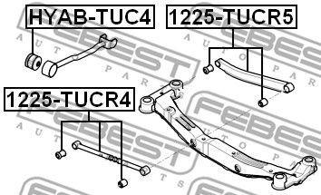 Тяга задняя поперечная FEBEST 1225TUCR4