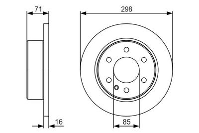 Диск тормозной задний BOSCH 0986479S05
