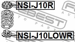 Проставка пружины задней нижняя FEBEST NSIJ10LOWR
