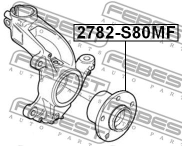 Ступица передняя FEBEST 2782S80MF