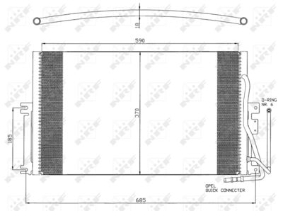Радиатор кондиционера NRF 35342